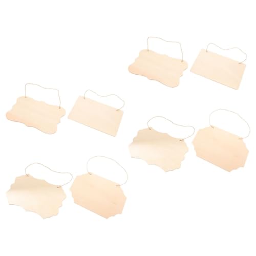 Tofficu 8 Stück Teiliges Holzschild Basteln Blanko Holzschilder mit Juteseil Robuste Holztafeln zum Bemalen und Beschriften DIY Holzdeko für Tür Wand Fenster Vielseitige Holzbretter für von Tofficu