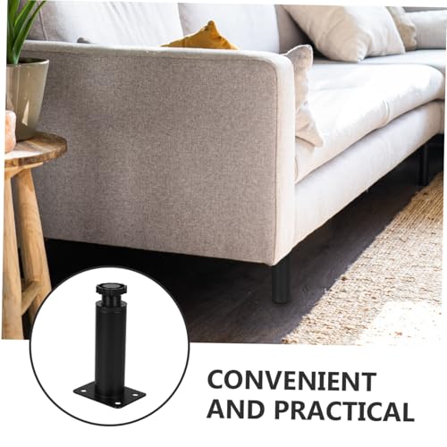 Tofficu 8 Stück Verstellbare Metallmöbelfüße Rund Robuste Couch Schrankbeine Sichere Sofafüße für Betten Tische und Kabinette Einfache Montage Langlebige Möbelstützen von Tofficu