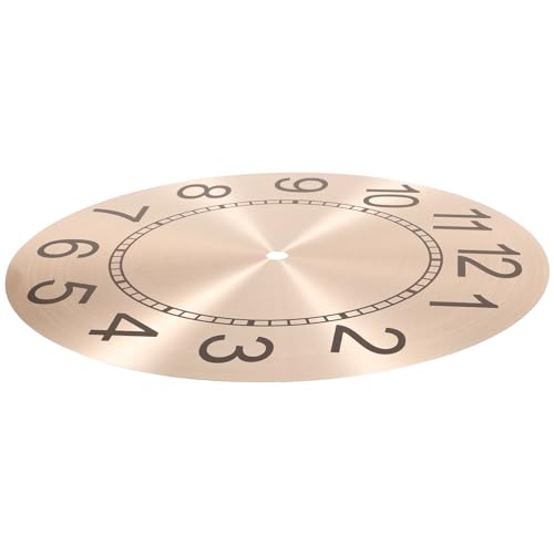 Tofficu Aluminium Wanduhr Ziffernblatt Rundes Uhrwerk Ersatzteil für DIY Uhr Metallisches Design Roségold für Moderne Wohnräume und Handwerksprojekte von Tofficu