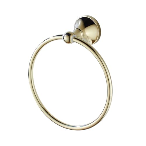 Tofficu Antik Gebürsteter Handtuchring aus Goldplattiertem Messing Runder Badezimmer-handtuchhalter zum Aufhängen Langlebiger Wandhalter für Hotel Schule und Zuhause von Tofficu