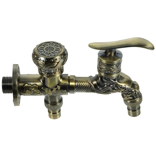 Tofficu Antike Doppel Auslauf Wasserhahn Vintage Stil Waschmaschinen Wasserhahn aus Zinklegierung für Bad und Garten Langlebig Einfach zu Bedienen Europäisches Design Wandmontage Tofficu Antike Doppel Auslauf Wasserhahn Vintage Stil Waschmaschinen Wasserhahn aus Zinklegierung für Bad und Garten Langlebig Einfach zu Bedienen Europäisches Design Wandmontage von Tofficu