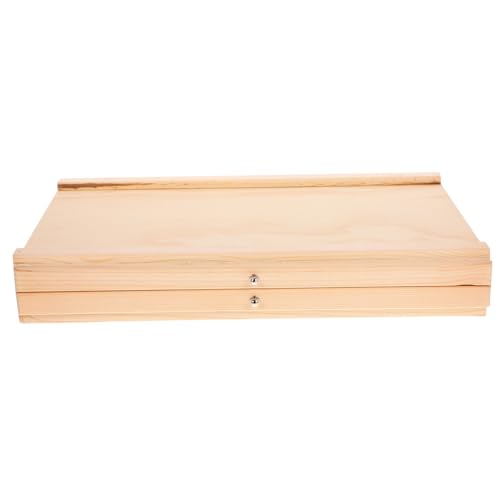 Tofficu Aufbewahrungsbox Für Pinsel Tragbare Künstlerbox Stift-Organizer-Halter Organisator Von Kunstbedarf Pinsel-Organizer Kunst-aufbewahrungskoffer Werkzeug Desktop-Box Holz Schublade von Tofficu