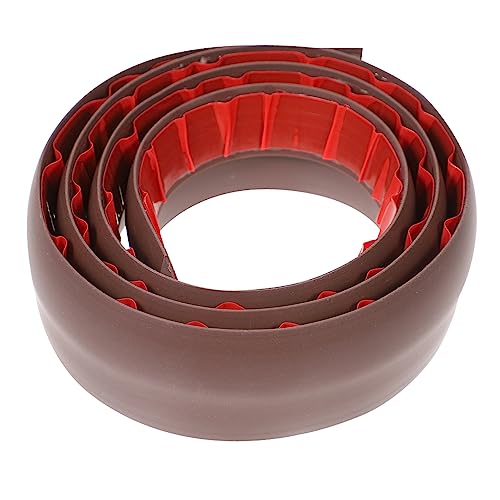 Tofficu Bodenleiste Klebeboden Bodenübergangsleiste Klebeböden Flache Schwellenleisten Dicke wasserdichte Teppichkantenleiste Teppichkantenleiste Kaffeefarbenes PVC von Tofficu