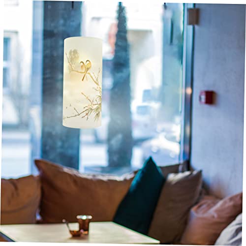 Tofficu Chinesischer Lampenschirm Hängelampe Floral Dekorativer Lampenschirm Ersatz Für Wohnzimmer Esszimmer Schlafzimmer Moderne Pendelleuchte von Tofficu