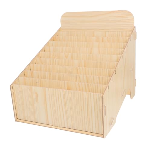Tofficu DIY Holz Organizer für Post Rechnungen und Dokumente Fächer Robuster Schreibtisch Aufbewahrungsbox aus Handpoliertem Holz Vielseitig für Büro Zuhause und Geschäft Einfache von Tofficu