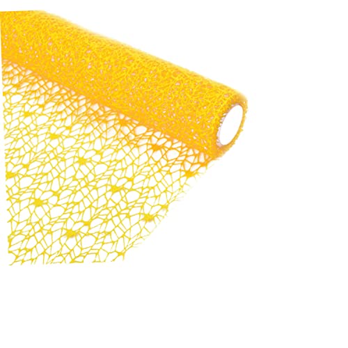 Tofficu DIY Jacquard Netzrolle Gelb Handgemachte Dekoration für Kindergarten Schulprojekte Vorhänge Hintergrundgestaltung Partybedarf Kinderzimmer Deko von Tofficu
