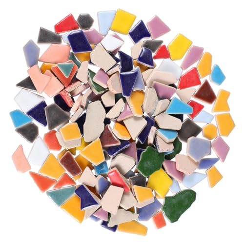 Tofficu DIY Mosaiksteine aus Stabilen Keramikfliesen Bunte Bastelsteine für Kreative Handwerksprojekte Geeignet für Flache Oberflächen und Vielseitige Dekoration von Tofficu