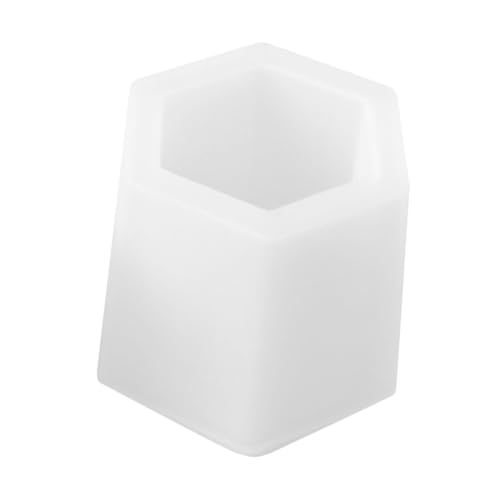 Tofficu DIY Silikonform für Stiftehalter Sechseckige Epoxidharzform Multifunktional für Aufbewahrungsbox Kosmetikbehälter Langlebig Vielseitig für Stifte und Bürsten Kreative Bastelidee von Tofficu