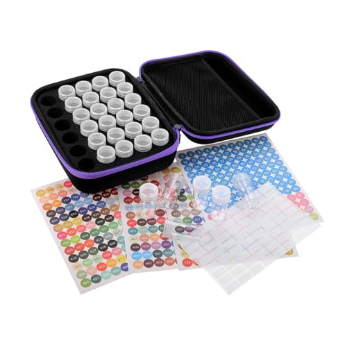 Tofficu Diamond Storage Container Flaschen Aufbewahrungsbox für Diamantmalerei mit Fächern Tragbarer Organizer für Strasssteine Perlen Nageldekorationen Langlebig und Leicht zu Öffnen von Tofficu