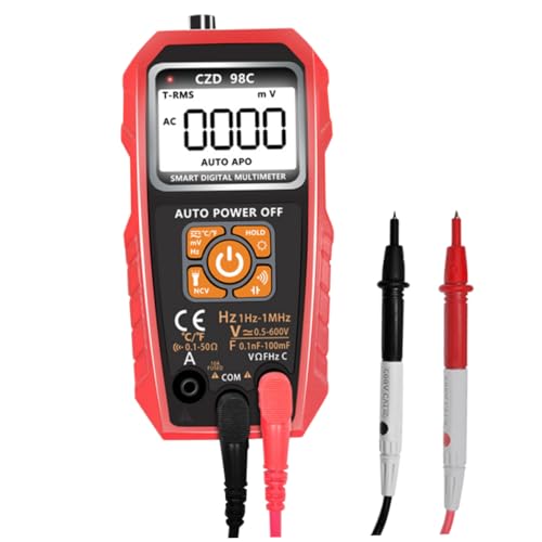 Tofficu Digitales Multimeter mit Großem Lcd display Automatischer Messbereich Intelligenter Spannungs Strommesser Ohm Tester Tragbar mit Taschenlampe für Elektriker und Heimgebrauch von Tofficu