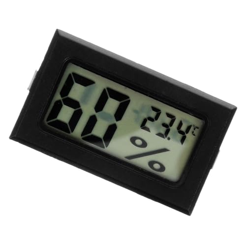 Tofficu Digitales Thermometer Hygrometer Mini Temperatur Feuchtigkeitsmesser Für Luftbefeuchter Drinnen Hydrometer Hygrometer Raumluftfeuchtigkeit Tragbar Klein Thermometerraum Schwarz Abs von Tofficu