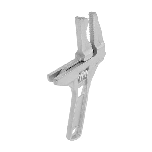 Tofficu Dual-Purple-Wasserrohrschlüssel Beckenschlüssel Schraubenschlüssel für Waschbecken und Badezimmer Klempnerschlüssel Abflussschlüssel für Waschbecken Chrom-Vanadium-Stahl Silber von Tofficu