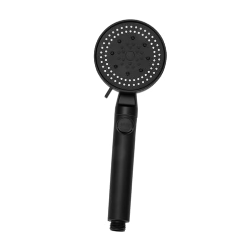 Tofficu Duschkopf Handbrause Hochdruck Verstellbar Abs Korrosionsbeständig Weitstrahlend für Badezimmer mit Einfachem Anschluss und Universeller Passform Schwarz von Tofficu