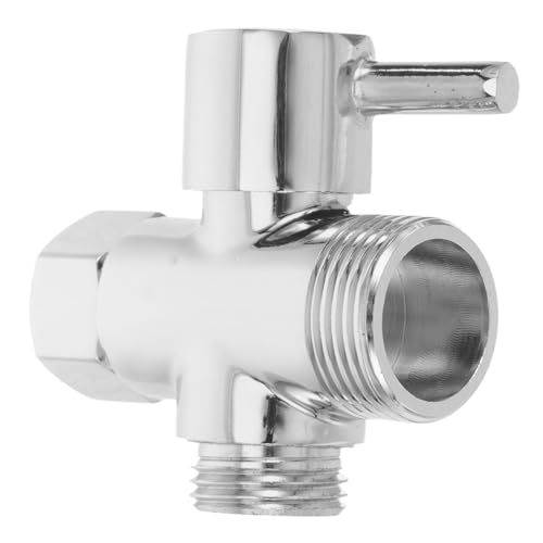 Tofficu Duschkopf T Adapter Umsteller für Badezimmer Verchromt Hochwertiger Wasserflussregler für Handbrause und Mischbatterie von Tofficu