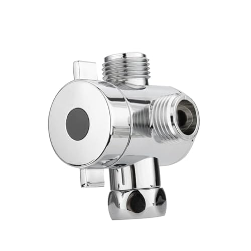 Tofficu Duschkopf Umschaltventil Dreiwegeventil aus Verchromtem Abs Verstellbar Anschluss für Badarmaturen Einfache Montage Kompatibel mit Duscharms von Tofficu