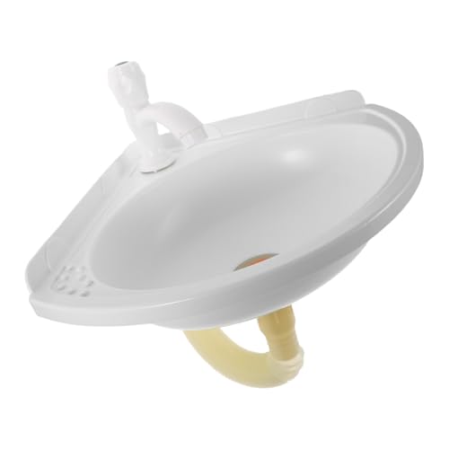 Tofficu Eck-waschbecken aus Kunststoff mit Wandmontage Dreieckiges Platzsparendes Badwaschbecken mit Kunststoff-einhebelmischer Kompakt für Kleine Badezimmer Balkone und Gäste-wc Tofficu Eck-waschbecken aus Kunststoff mit Wandmontage Dreieckiges Platzsparendes Badwaschbecken mit Kunststoff-einhebelmischer Kompakt für Kleine Badezimmer Balkone und Gäste-wc von Tofficu