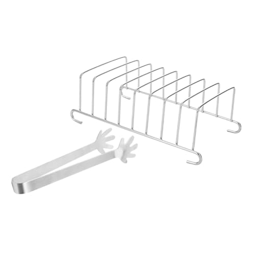 Tofficu Edelstahl Airfryer Toastständer und Lebensmittelclip Set Robustes Zubehör für Heißluftfritteuse Langlebig Wiederverwendbar und Leicht Tragbar für Küche und Reisen Tofficu Edelstahl Airfryer Toastständer und Lebensmittelclip Set Robustes Zubehör für Heißluftfritteuse Langlebig Wiederverwendbar und Leicht Tragbar für Küche und Reisen von Tofficu