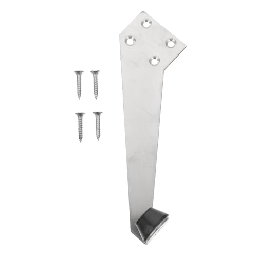 Tofficu Edelstahl Türstopper Türfeststeller Robust Praktischer Türkeil für Innenräume Wie Bad Küche Wohnzimmer Einfache Anbringung und Langlebiger Türhalter zum Fixieren von Holztüren von Tofficu