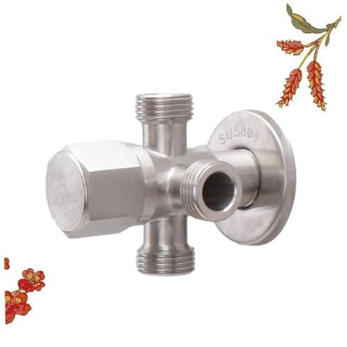Tofficu Edelstahl Wasserhahn Dreifach Verteiler Winkelventil mit Hebel Hexagonal Absperrventil für Toilettenwasserzufuhr Korrosionsbeständig Einfache Montage Langlebig und Auslaufsicher Tofficu Edelstahl Wasserhahn Dreifach Verteiler Winkelventil mit Hebel Hexagonal Absperrventil für Toilettenwasserzufuhr Korrosionsbeständig Einfache Montage Langlebig und Auslaufsicher von Tofficu