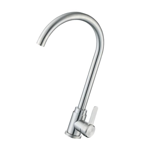 Tofficu Edelstahl Wasserhahn Waschbecken Küchenarmatur Rotierbar Keramikkern Tropffrei Mischbatterie Bad Wasserhahn Heiß Kalt Installieren von Tofficu