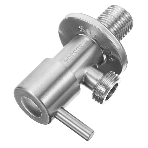 Tofficu Edelstahl Winkelventil Waschbecken Wasserhahn Absperrventil Langlebig Präzise Wasserflusskontrolle Geradliniges Drehventil Geeignet für Küche und Bad Einfache Bedienung von Tofficu