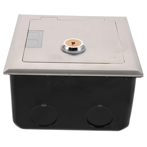 Tofficu Einbausteckdose Unterputzsteckdose Wasserdichte Steckdosenabdeckung Wasserdichte Bodensteckdosenabdeckung Edelstahlgehäuse Einbausteckdosenabdeckung Steckdose von Tofficu