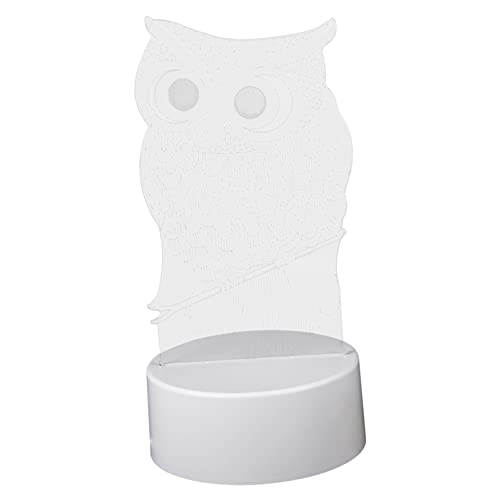 Tofficu Eule Nachttischlampe USB Powered LED Illusionslampe für Schlafzimmer Kreative Nachtlicht für Kinderzimmer Energiesparend und Dekorativ als für Familie und Freunde von Tofficu