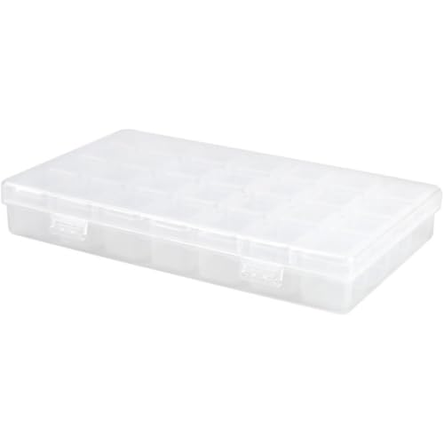 Tofficu Fächer Aufbewahrungsbox Transparent Kunststoff Organizer Schmuck Perlen Maniküre Zubehör Aufbewahrung Vielseitig Praktisch für Zuhause von Tofficu