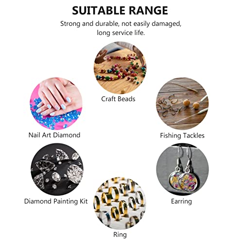 Tofficu Fächer Organizer Box Transparent Kunststoff Aufbewahrungsbox Nail Art Werkzeug Sortierkasten Vielzweck Aufbewahrung für Schmuck und Bastelzubehör von Tofficu