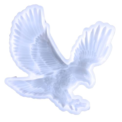 Tofficu Flexible Silikon Eagle Form für Epoxidharz Gießen DIY Vogel Deko Modellierform Langlebige Flexible Silikonform für Halbrunde Adler Figuren für Handwerk und Wanddeko von Tofficu