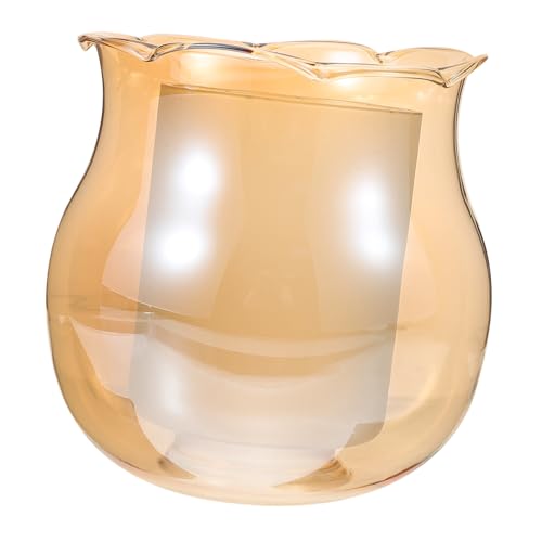Tofficu Glas Lampenschirm Amberfarben Doppelglas Hängelampe Ersatzschirm Kleine Pendelleuchte Wohnzimmer Beleuchtung von Tofficu