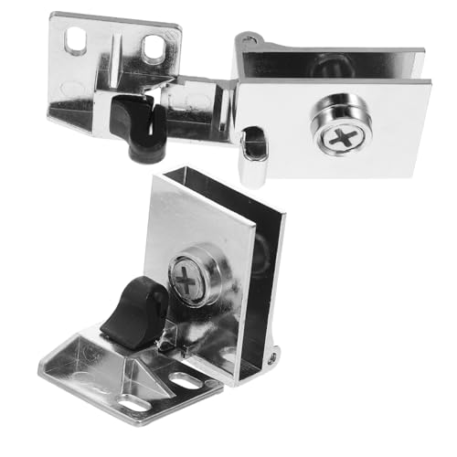 Tofficu Glas Türscharniere für Kabinett Metallklemme mit Hoher Tragfähigkeit Eckschutz für No-drill Montage Geräuschloser Betrieb für Schmuckvitrinen und Museumsdisplays Tofficu Glas Türscharniere für Kabinett Metallklemme mit Hoher Tragfähigkeit Eckschutz für No-drill Montage Geräuschloser Betrieb für Schmuckvitrinen und Museumsdisplays von Tofficu