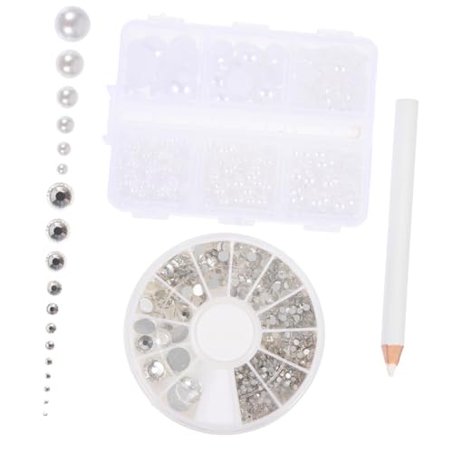 Tofficu Halbrunde Perlen mit Simulierten Perlen und Ab glas strasssteinen DIY Schmuck Basteln Zubehör für Haarclips Nageldesign und Bekleidungsdekoration Tofficu Halbrunde Perlen mit Simulierten Perlen und Ab glas strasssteinen DIY Schmuck Basteln Zubehör für Haarclips Nageldesign und Bekleidungsdekoration von Tofficu