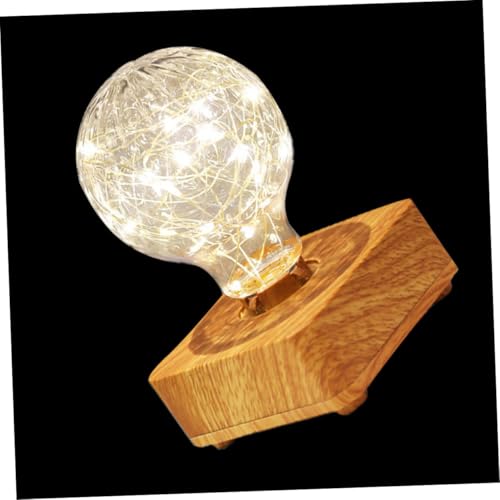 Tofficu Hölzerne LED Tischlampe mit USB Ladefunktion Dekorative Nachttischlampe für Schlafzimmer und Wohnzimmer Stilvolle mit Warmem Licht Langlebig und Praktisch von Tofficu