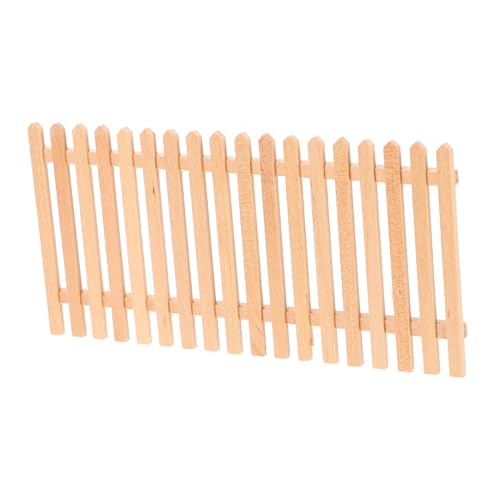 Tofficu Holz Gartenzaun Puppenhaus Zubehör Miniatur Landschaft Deko DIY Basteln Kleiner Gartenzaun für Puppenhaus Spielsets von Tofficu