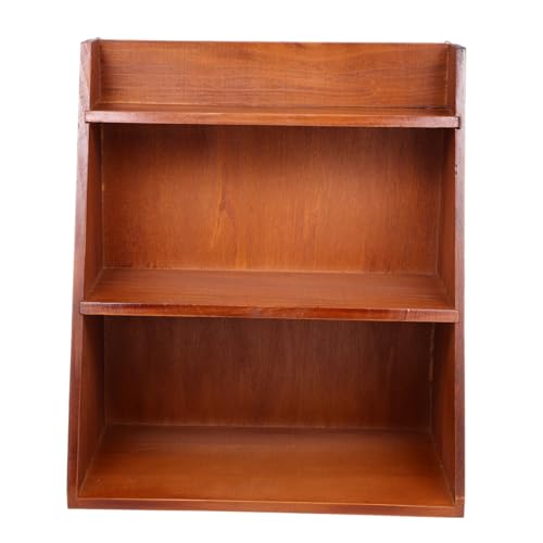 Tofficu Holz Mehrschicht Organizer Regal Dreilagiges Aufbewahrungsregal mit Glatten Kanten Vielseitiges Aufbewahrungsrack für Büro Kosmetik und Kleine Haushaltsgegenstände Platzsparend und von Tofficu