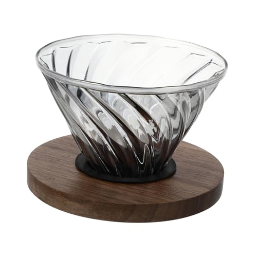 Tofficu Kaffeefilter trichter aus Hitzebeständigem Glas mit Schwarzem Walnuss holzhalter Fassungsvermögen Langlebig und Leicht zu Reinigen für Kaffee Teezubereitung zu Hause Tofficu Kaffeefilter trichter aus Hitzebeständigem Glas mit Schwarzem Walnuss holzhalter Fassungsvermögen Langlebig und Leicht zu Reinigen für Kaffee Teezubereitung zu Hause von Tofficu