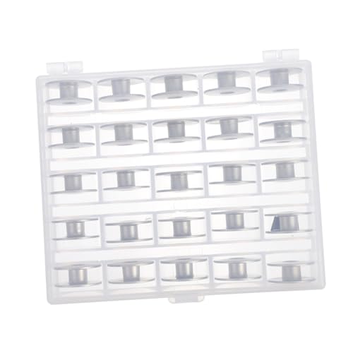 Tofficu Klare Kunststoffspulen für Nähmaschinen Aluminium Plastik bobbins mit Praktischer Aufbewahrungsbox Geeignet für Haushaltsnähmaschinen Langlebiges Nähzubehör für Einsteiger und von Tofficu