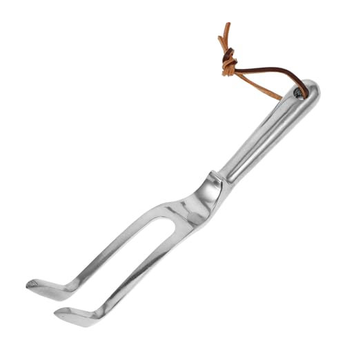 Tofficu Kleiner Gartenrechen aus Handlicher Bodenlockerungsrechen Langlebiges Gartengerät für Blumen Kompakt und Robust für Pflanzarbeiten im Garten von Tofficu