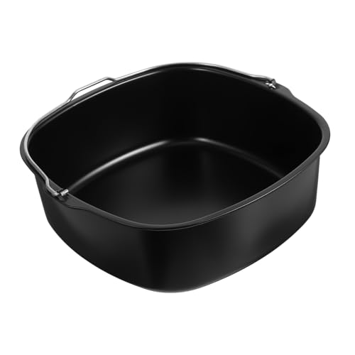 Tofficu Küchen Metall Backtopf für Heißluftfritteuse Wiederverwendbare Kuchenform Antihaftbeschichtet Hitzebeständig Backzubehör für Luftfritteuse Tofficu Küchen Metall Backtopf für Heißluftfritteuse Wiederverwendbare Kuchenform Antihaftbeschichtet Hitzebeständig Backzubehör für Luftfritteuse von Tofficu