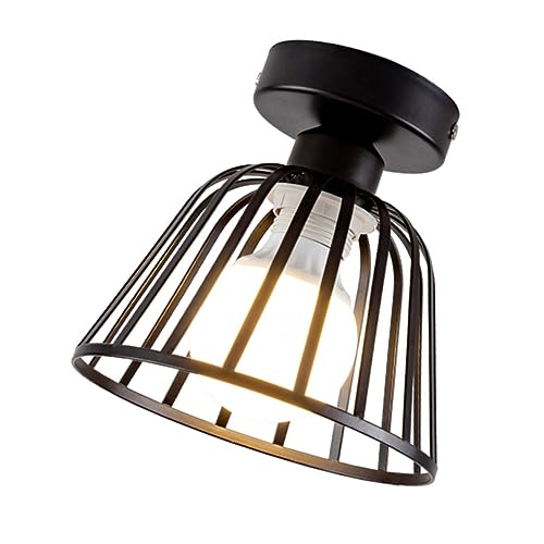 Tofficu LED Pendelleuchte im Retro Stil Eisen Käfig Deckenlampe für Wohnzimmer Esszimmer und Flur Design Installieren mit LED Birne von Tofficu