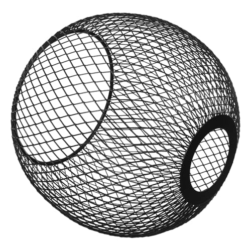 Tofficu Lampenschirm Hohlkugel Design aus Eisen Vintage Käfig Lampenschirm für Pendelleuchte Diffuses Licht Einfach zu Montieren Schwarz Ømm Passend für Esszimmer Wohnzimmer von Tofficu