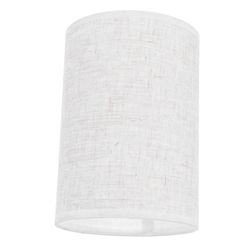 Tofficu Lampenschirm Stoff Zylindrischer Robuster Lampenschirm für Stehlampe Tischlampe oder Pendelleuchte für Rustikale und Industrielle Wohnräume Durchmesser Cremefarbenes Leinen von Tofficu
