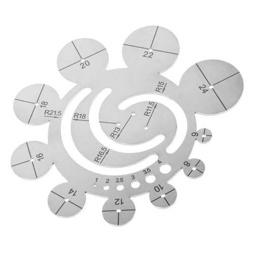Tofficu Lederkreisschablone Aus Metall Für Eckschnitt DIY-lederhandwerk Mit Skalenmarkierungen Runder Form Für Präzise Messungen Und Schneidearbeiten Tofficu Lederkreisschablone Aus Metall Für Eckschnitt DIY-lederhandwerk Mit Skalenmarkierungen Runder Form Für Präzise Messungen Und Schneidearbeiten von Tofficu