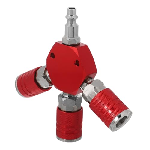 Tofficu Luftschlauch Verteiler Schnellkupplung Rot aus Carbonstahl Pneumatischer Schlauchverteiler für Kompressor Zubehör Robustes Tee-fitting für Industrielle Druckluftsysteme Tofficu Luftschlauch Verteiler Schnellkupplung Rot aus Carbonstahl Pneumatischer Schlauchverteiler für Kompressor Zubehör Robustes Tee-fitting für Industrielle Druckluftsysteme von Tofficu