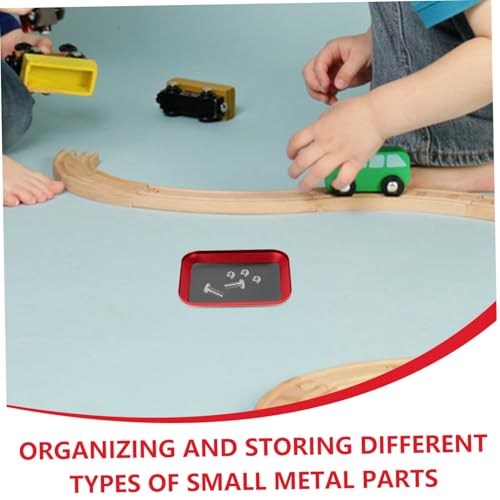 Tofficu Magnetisches Schrauben Muttern servierfach aus Aluminiumlegierung Rutschfeste Schraubenablage für Rc Modelle Werkstatt und Heimgebrauch Rotes Schraubenorganisations tablett von Tofficu