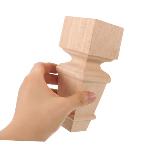 Tofficu Massive Holzfüße Möbel Beine Ersatz für Schrank Kommode Sofa Tisch Stabiles Naturbelassenes Holzfüße Möbelbeine für Wohnzimmer Schlafzimmer von Tofficu