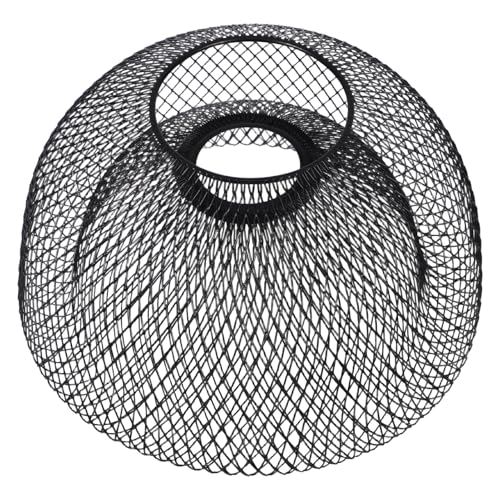 Tofficu Metall Lampenschirm Schwarz Doppel-layer Hohlgitter Öffnung Fassung Wandlampe Industrial Stil für Schlafzimmer Wohnzimmer Esszimmer Tofficu Metall Lampenschirm Schwarz Doppel-layer Hohlgitter Öffnung Fassung Wandlampe Industrial Stil für Schlafzimmer Wohnzimmer Esszimmer von Tofficu