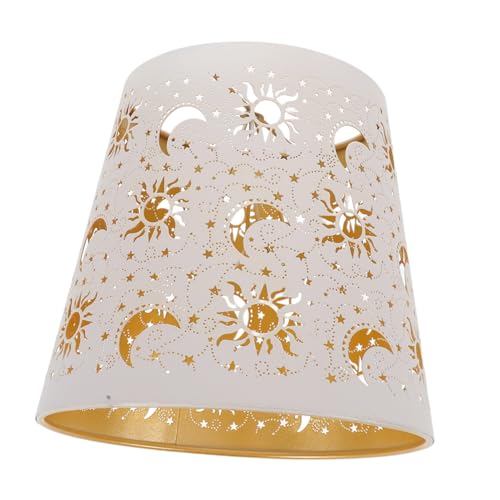 Tofficu Metall Lampenschirm Stern Mond Form Hohl Lasergravur Design Dekorativer Lampenschirm für Nachttisch Tischleuchten Einfache Montage Geeignet für Wohnzimmer Schlafzimmer Tofficu Metall Lampenschirm Stern Mond Form Hohl Lasergravur Design Dekorativer Lampenschirm für Nachttisch Tischleuchten Einfache Montage Geeignet für Wohnzimmer Schlafzimmer von Tofficu