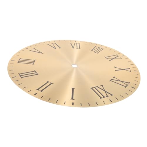 Tofficu Metallisches Ziffernblatt für Wanduhr Runder Roman Dial als DIY Uhrenteile Elegantes Design für Stilvolle Upgrades Installieren Logo von Tofficu